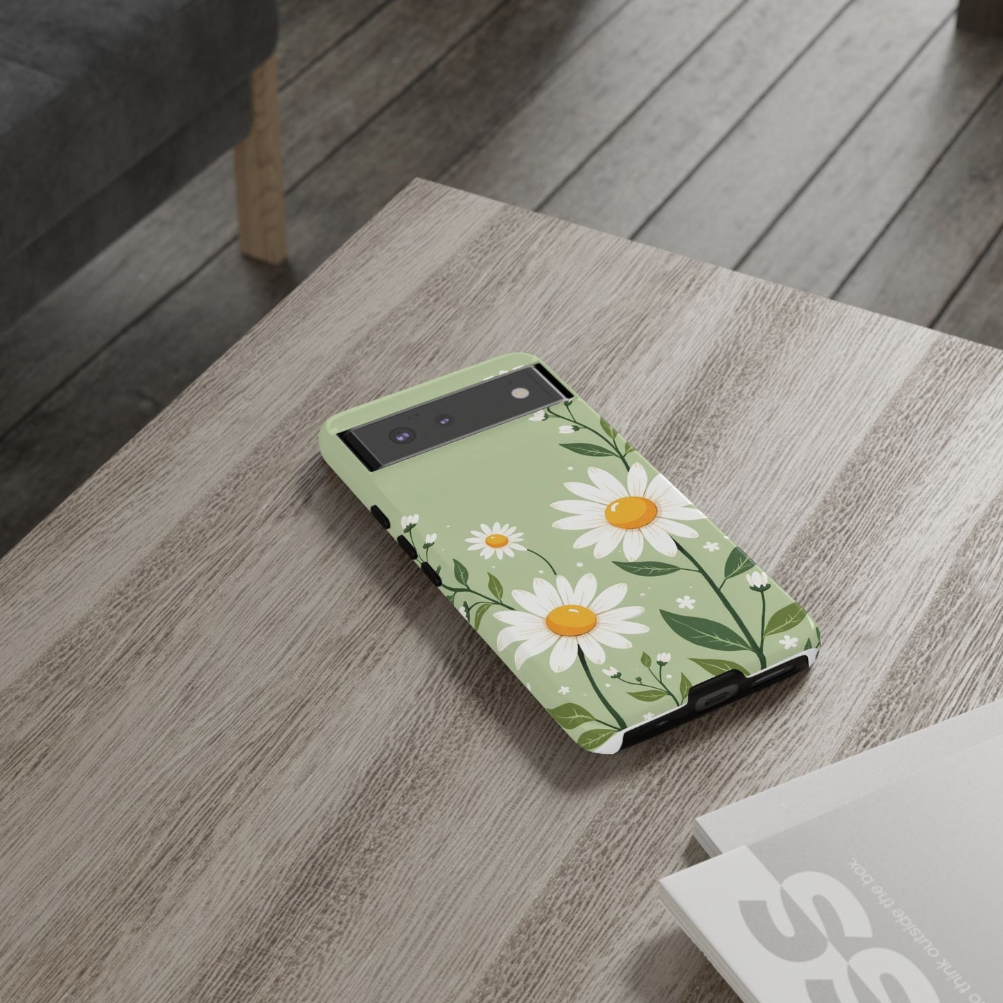 Green Floral Case, Daisy Pattern Design, Iphone Case Design, Perfect Gift For Her