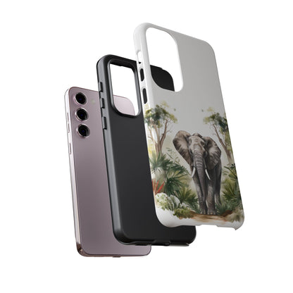 Serene Jungle Elephant Mobile Cover – Watercolor Wildlife Design