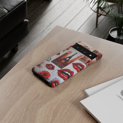 Red Lips & Eiffel Tower Phone Case