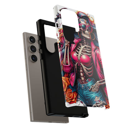 Neon Bones – Retro Skeleton & Vibrant Punk Aesthetic Mobile Cover