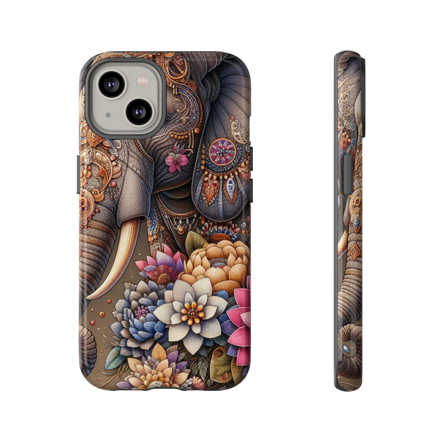 Royal Ornate Elephant Mobile Cover – Luxurious Bohemian Art
