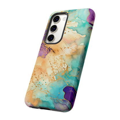 Golden Aura Abstract Watercolor Mobile Case