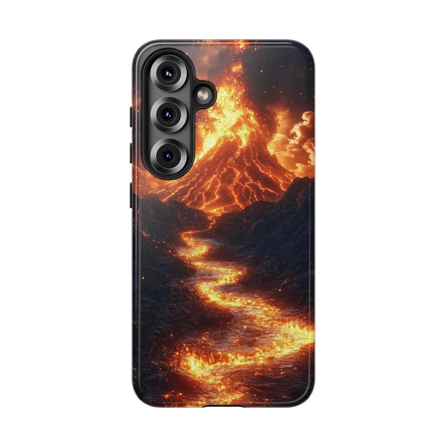 Erupting Volcano Lava Flow Phone Case for iPhone, Samsung & Pixel