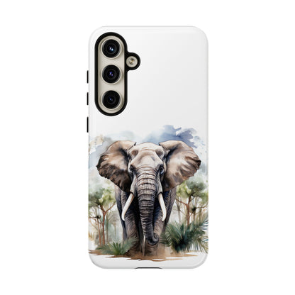 Majestic Watercolor Elephant Mobile Cover – Artistic Wildlife Design