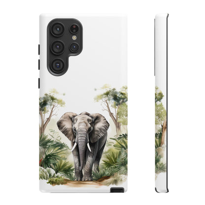 Serene Jungle Elephant Mobile Cover – Watercolor Wildlife Design