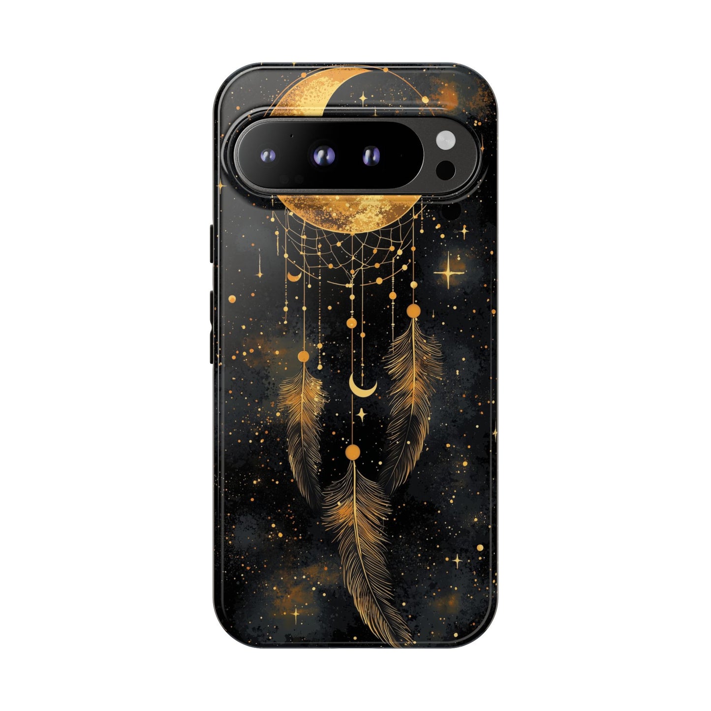 Golden Moon Boho Dreamcatcher Phone Case for iPhone, Pixel & Samsung