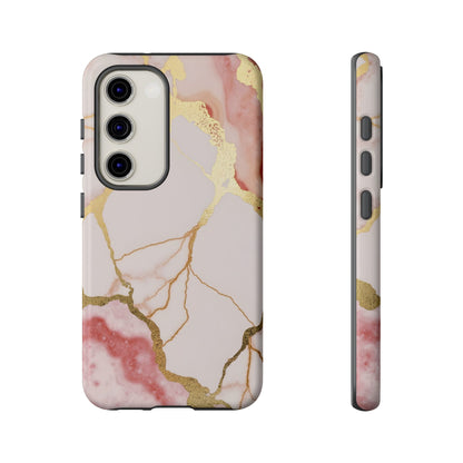 Beautiful Pink Minimal Marble Case Design