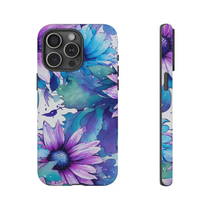 Dreamy Blue & Purple Floral Watercolor Mobile Case