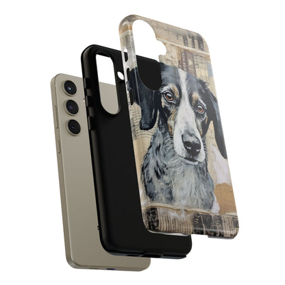 Rustic Dog Portrait – Vintage Collage Style