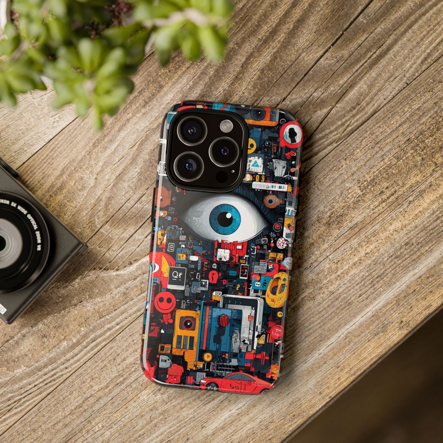Contemporary Art Phone Case – Basquiat Graffiti Cover - iPhone, Samsung & Google Pixel Cover - Artistic Painting Case,  Art Lover Gift