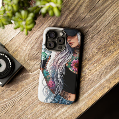 Tattooed Coffee Queen – Edgy Urban Aesthetic Mobile Cover