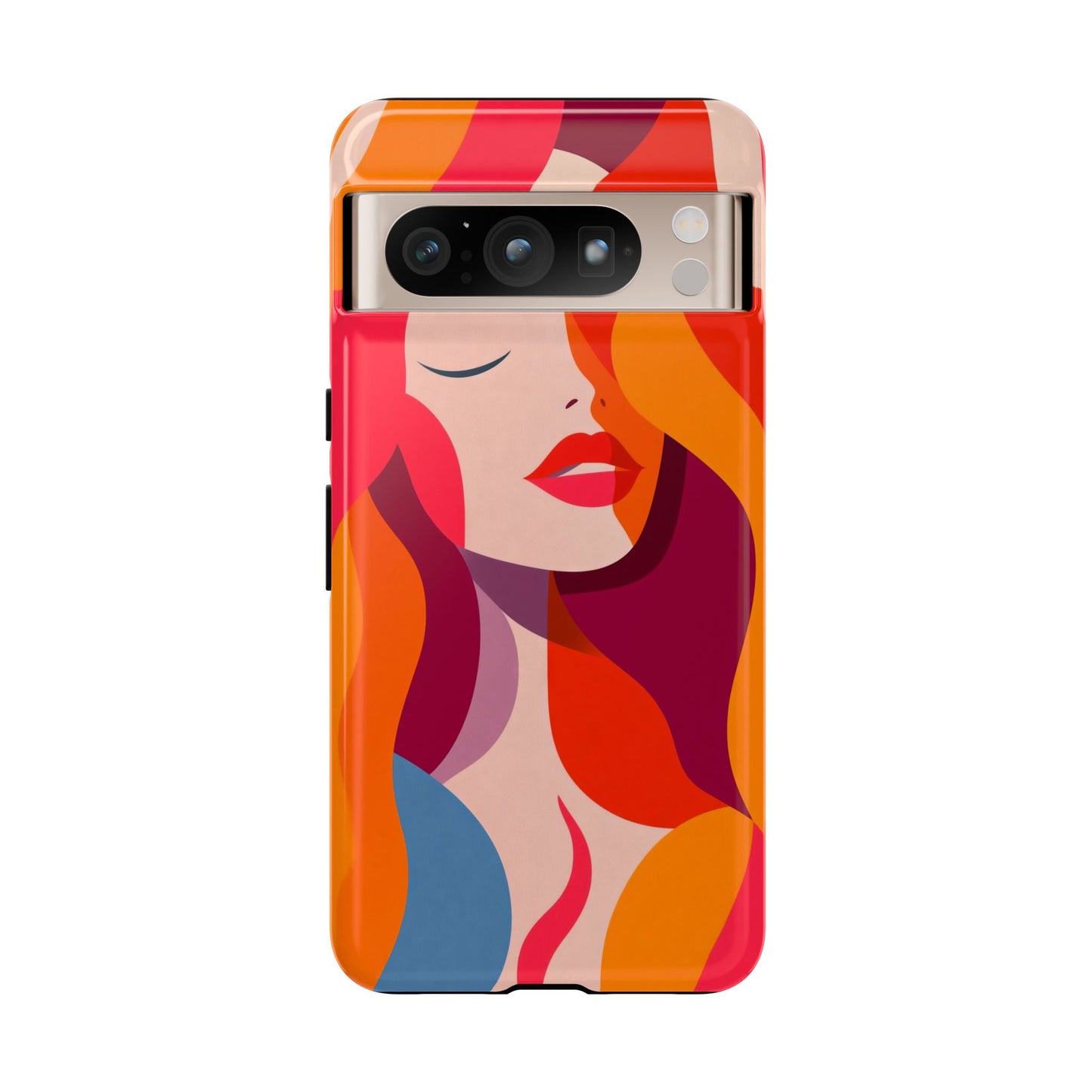 Flame Muse – Abstract Goddess Phone Case for iPhone, Samsung & Pixel