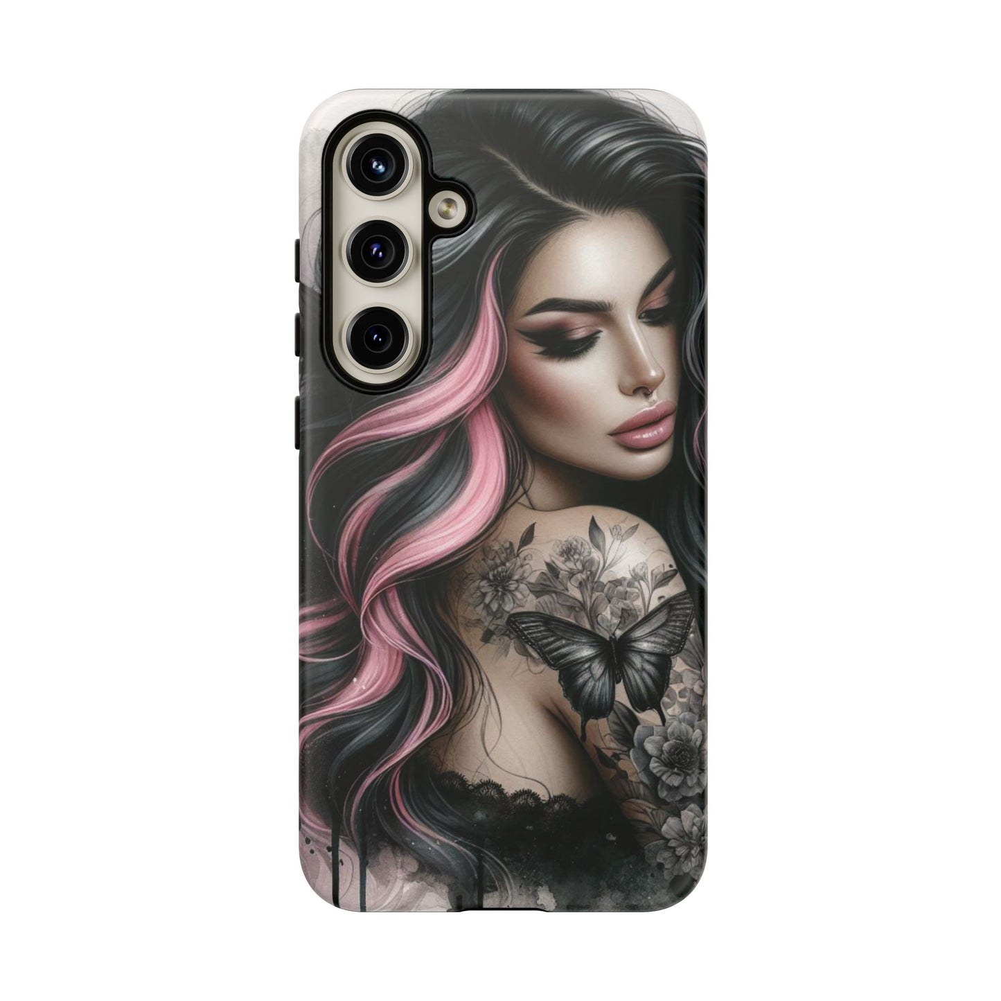 Butterfly Noir – Gothic Beauty & Inked Elegance Mobile Cover