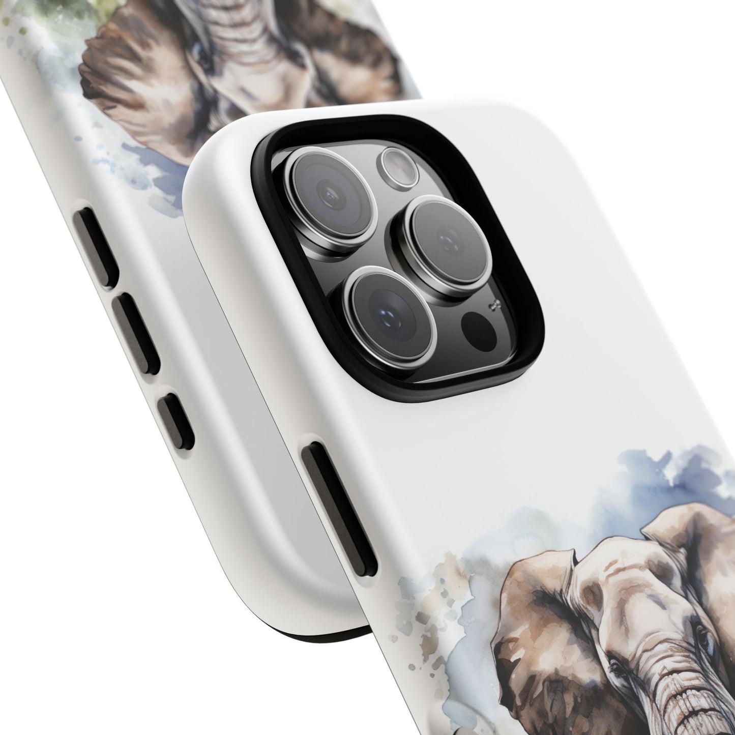 Majestic Watercolor Elephant Mobile Cover – Artistic Wildlife Design