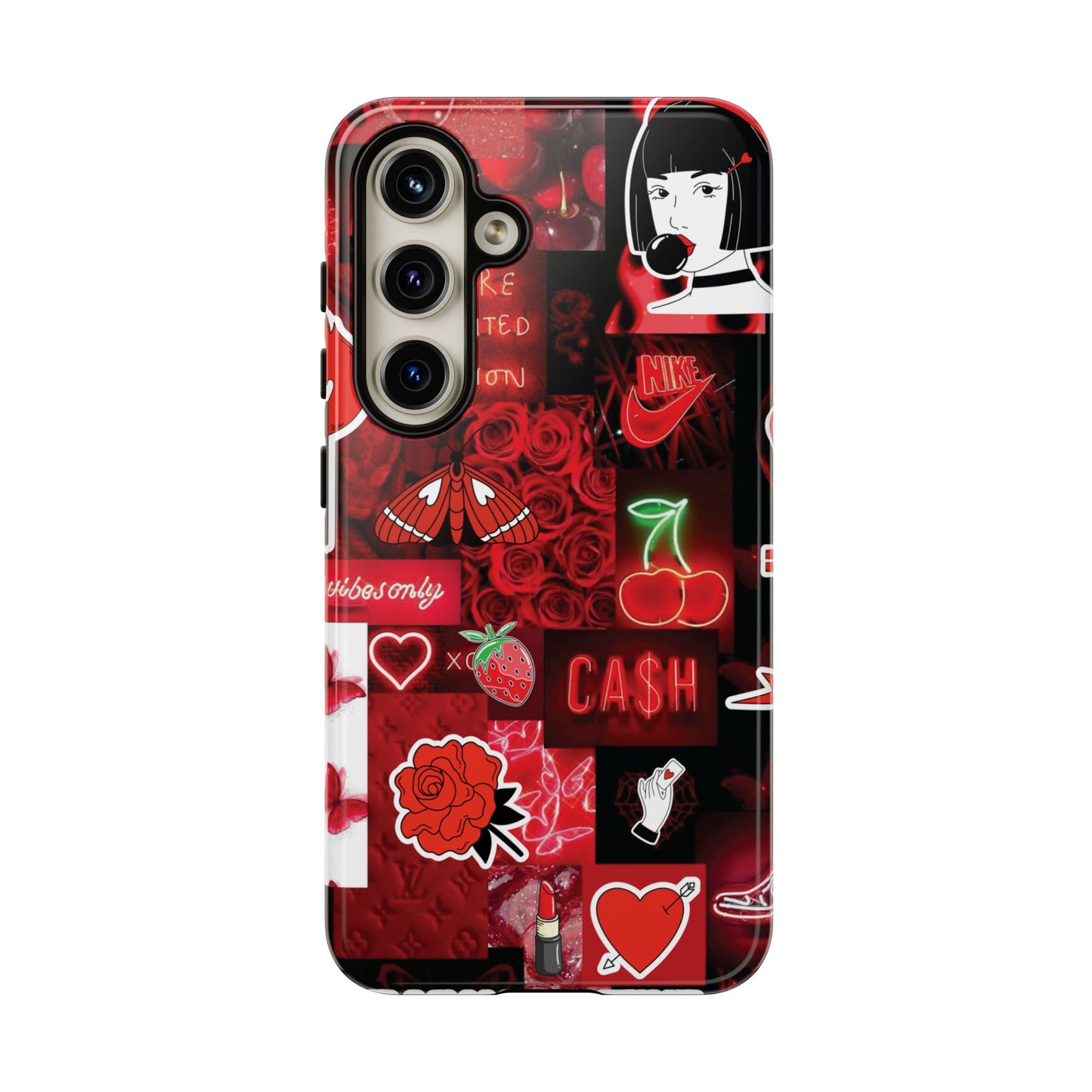 Red Pop Art Neon Vibes Phone Case