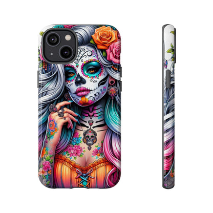 Sugar Skull Goddess – Día de los Muertos Floral Queen Mobile Cover