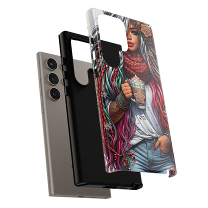 Boho Winter Queen – Cozy Dreads & Holiday Vibes Mobile Cover