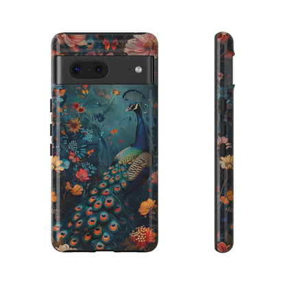Floral Peacock Birds Phone Case – Cute & Protective Cover for iPhone, Samsung & Google Pixel