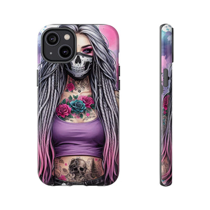 Shadow Rebel – Gothic Dreadlocks & Skull Mask Mobile Cover