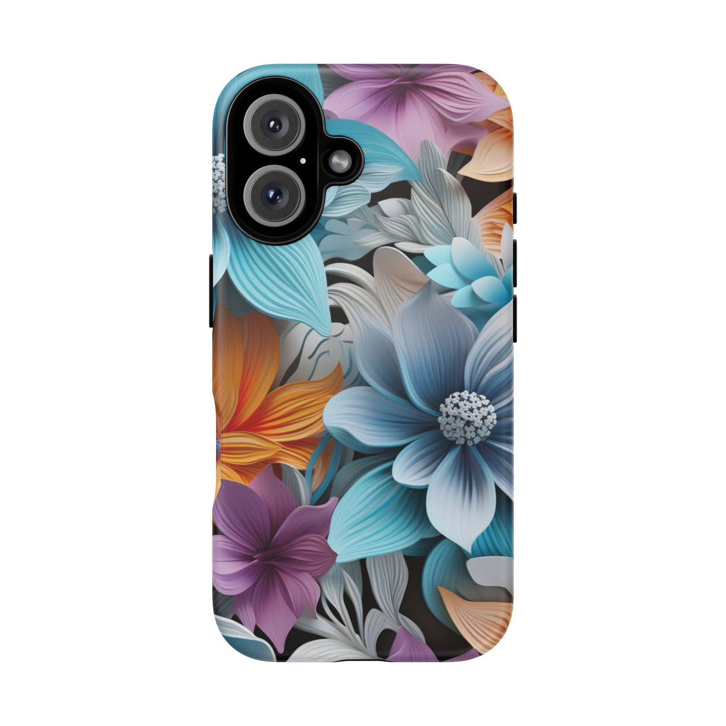 Elegant 3D Floral Bloom Mobile Case – Vivid & Artistic
