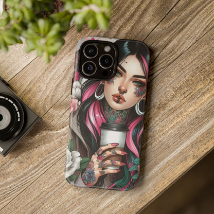 Tattooed Coffee Lover Art Mobile Case