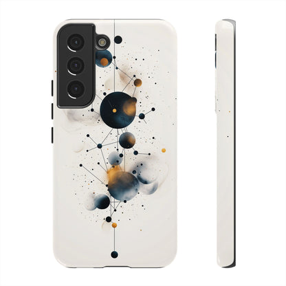 Cosmic Connect – Orbital Geometry Abstract Phone Case for iPhone, Google Pixel, Samsung