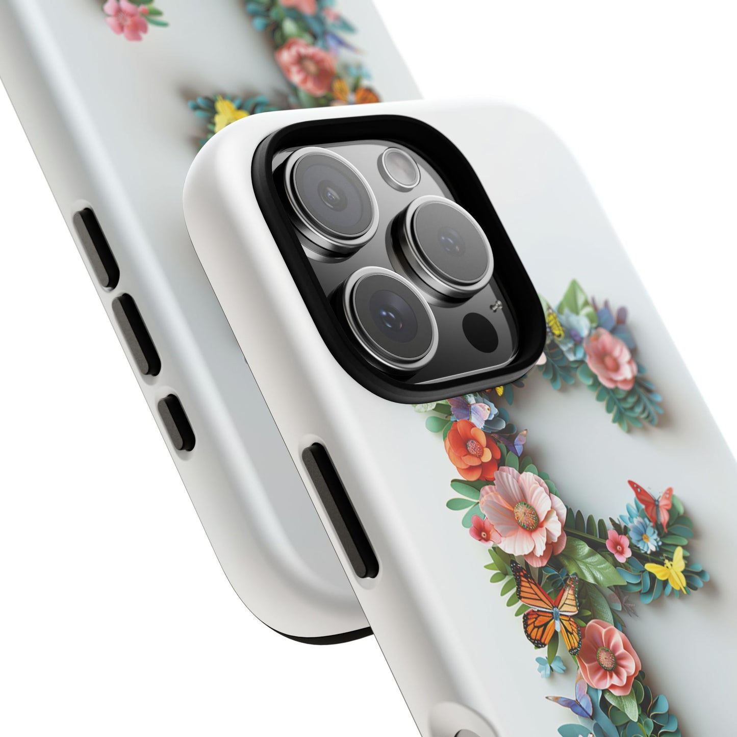 Floral Letter E Phone Case – Personalized Aesthetic Cover for iPhone, Samsung & Google Pixel