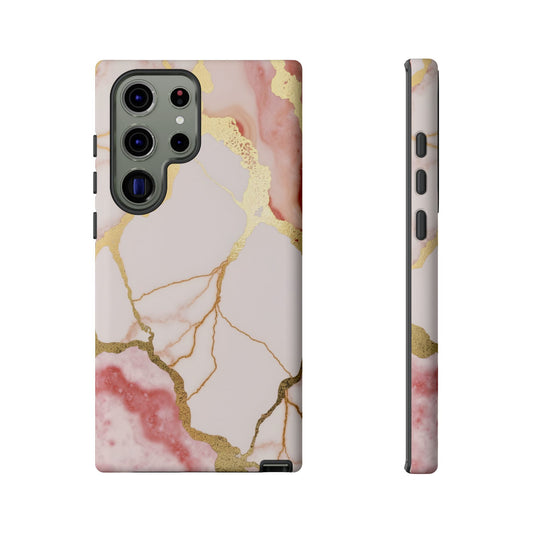 Beautiful Pink Minimal Marble Case Design