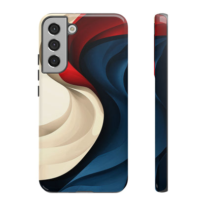 Crimson Current – Flowing Abstract Wave Phone Case for iPhone, Samsung & Pixel