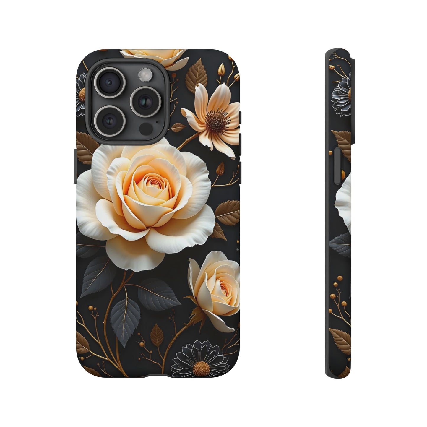 Elegant 3D Floral Design, Botanical Phone Case design for Iphone.