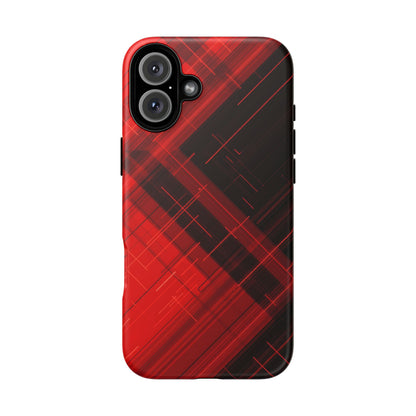 Abstract Red and Black Geometric Pattern