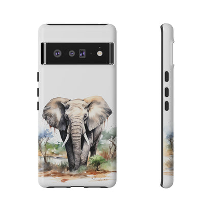 Safari Watercolor Elephant Mobile Cover – Artistic Wildlife Design