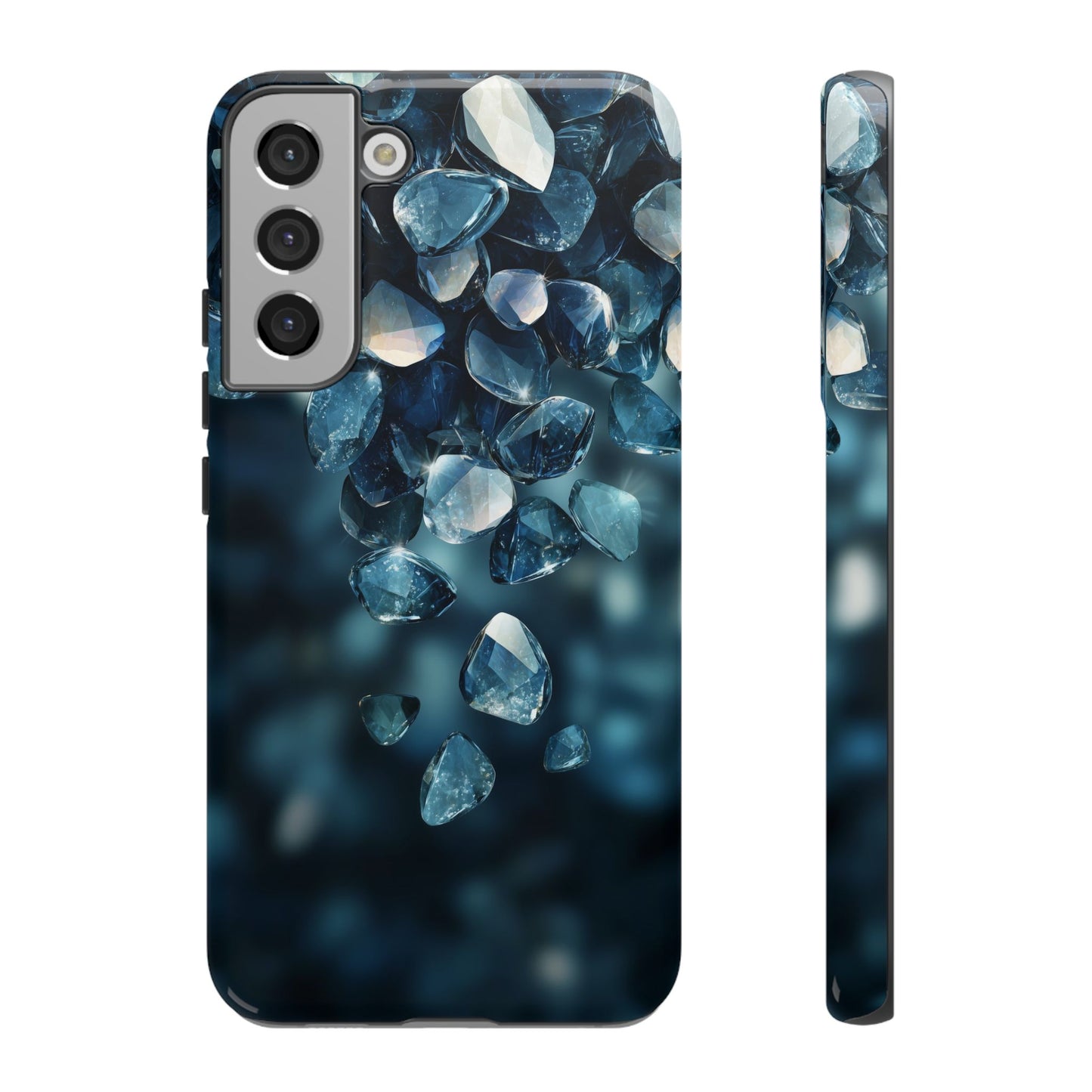 Blue Crystal Aesthetic Phone Case for iPhone, Google Pixel, Samsung
