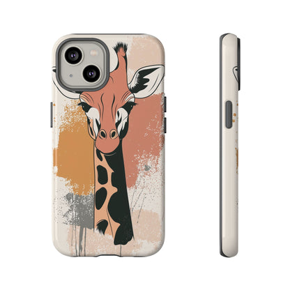 Tall & Graceful: Giraffe Splatter Art Phone Case for iPhone, Samsung & Pixel
