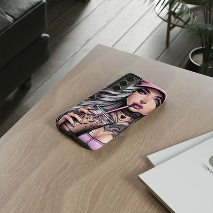 Pink Aesthetic Rebel – Iced Coffee & Inked Beauty Mobile Cover
