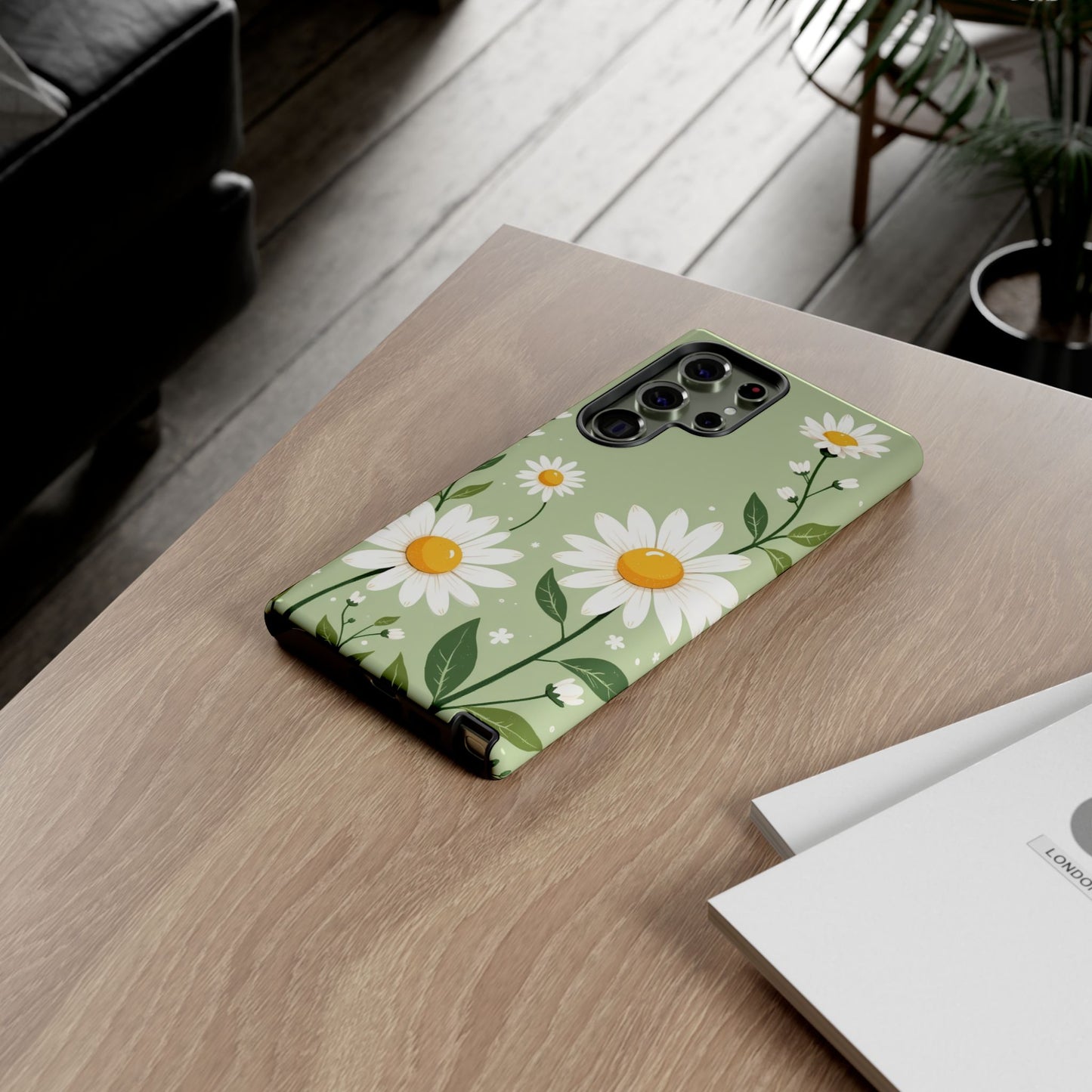 Green Floral Case, Daisy Pattern Design, Iphone Case Design, Perfect Gift For Her