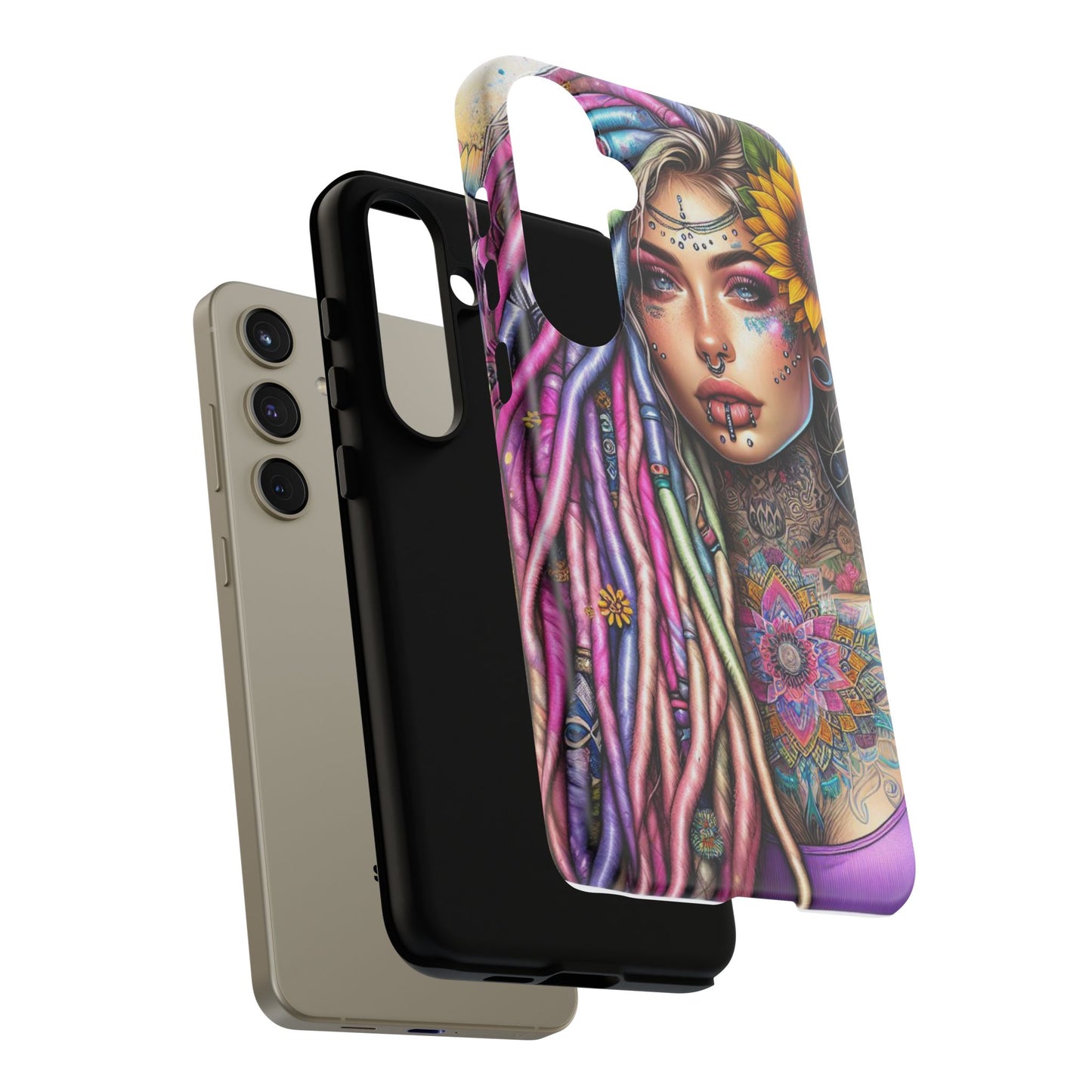 Boho Mandala Goddess – Ethereal Tattoo Art Mobile Cover