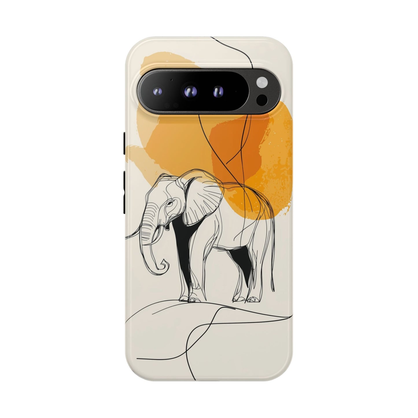 Grace in Strength: Abstract Elephant Sketch Phone Case for iPhone, Samsung & Pixel