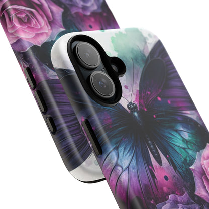 Mystic Bloom – Vibrant Butterfly & Rose Art Mobile Cover