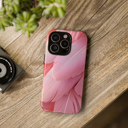 Blush Flamingo Feather Phone Case for iPhone, Samsung & Google Pixel