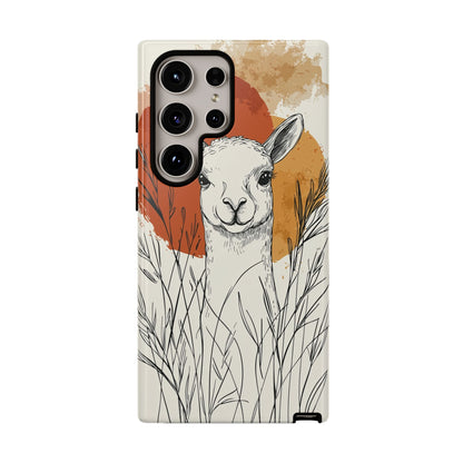 Hello Sunshine: The Llama in the Tall Grass Phone Case for iPhone, Samsung & Pixel