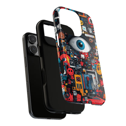 Contemporary Art Phone Case – Basquiat Graffiti Cover - iPhone, Samsung & Google Pixel Cover - Artistic Painting Case,  Art Lover Gift