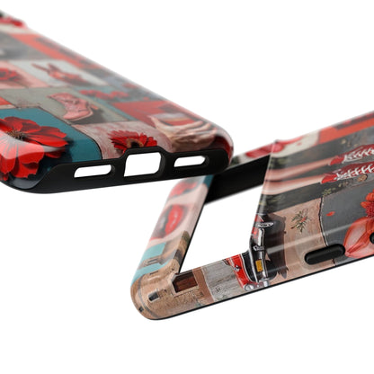 Red Sneakers & Roses Collage Phone Case