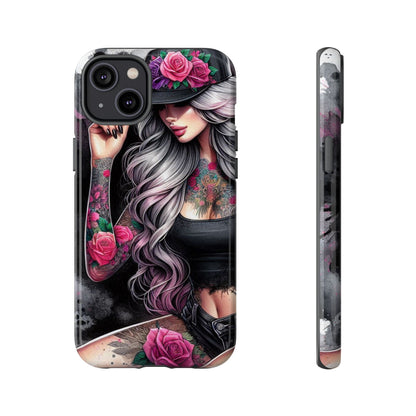 Ink & Roses – Edgy Floral Rebel Mobile Cover