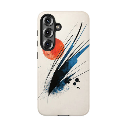 Zen Burst – Minimal Abstract Ink Stroke Phone Case for iPhone, Samsung & Pixel