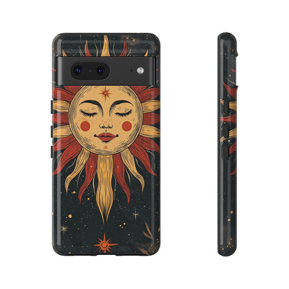 Boho Cosmic Sun Phone Case for iPhone, Pixel & Samsung