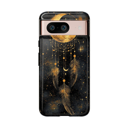 Golden Moon Boho Dreamcatcher Phone Case for iPhone, Pixel & Samsung