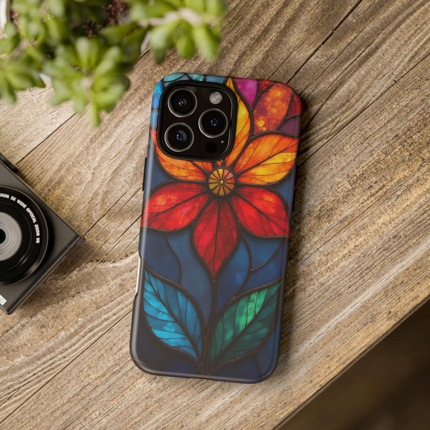Radiant Blossom: Red and Orange Floral Elegance