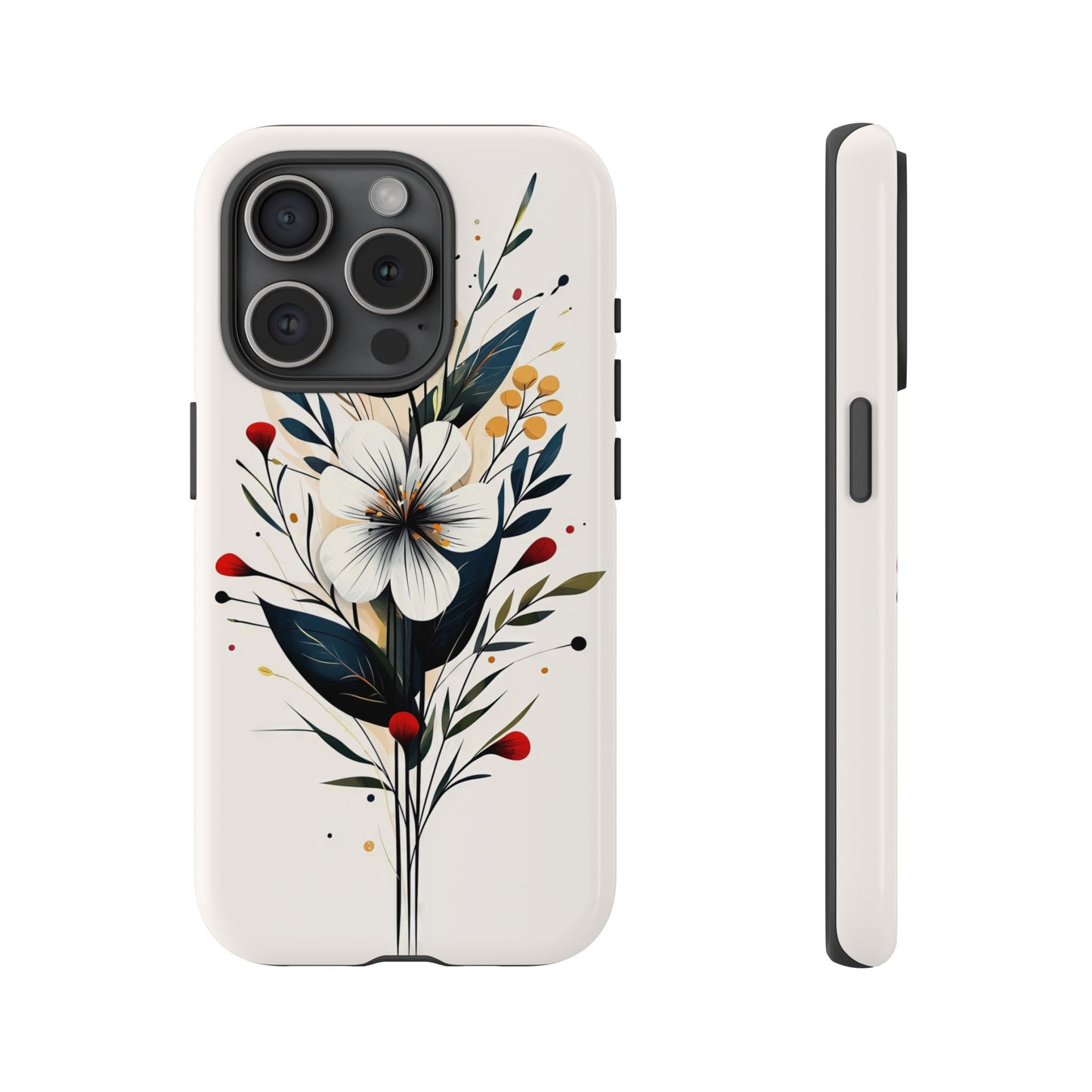 Wild Bloom – Minimal Floral Phone Case for iPhone, Pixel & Samsu