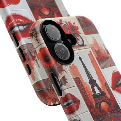 Red Lips & Eiffel Tower Phone Case